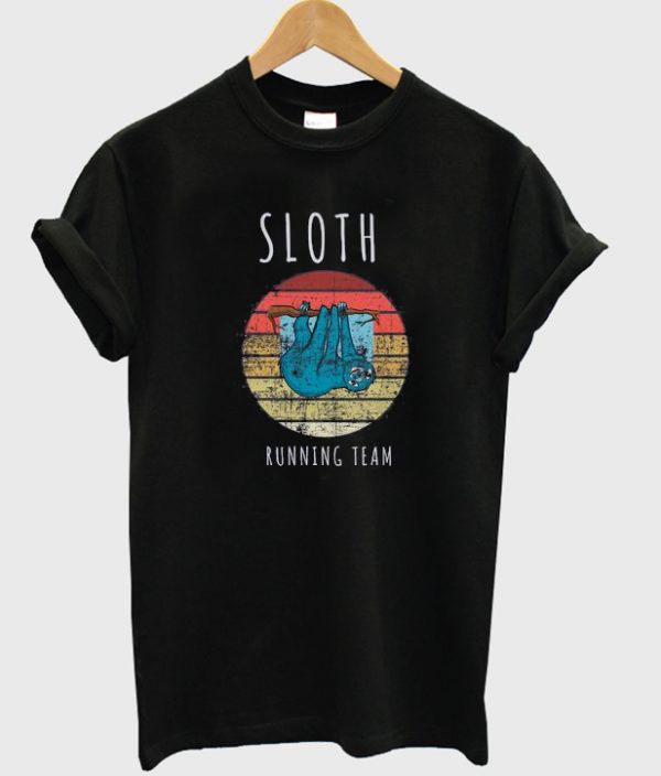 sloth running team t-shirt