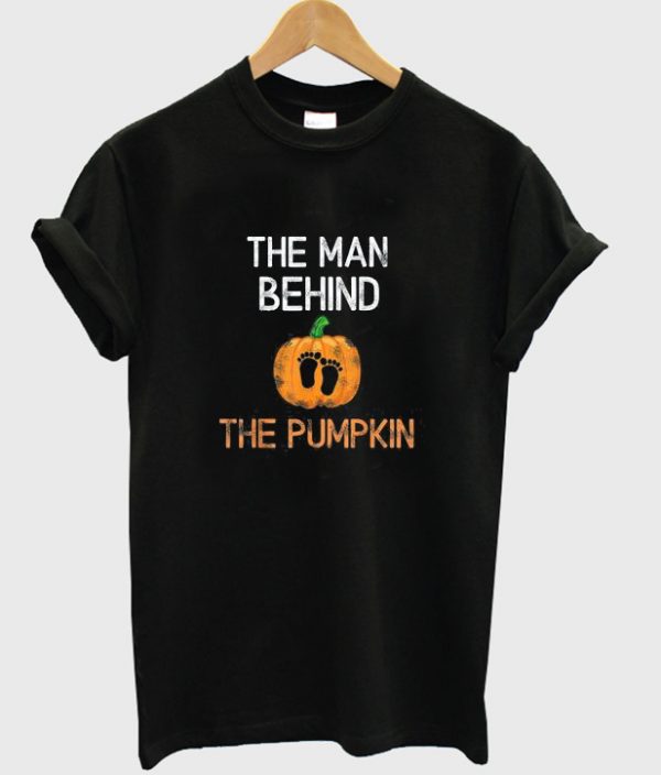 the man behind the pumpkin t-shirt