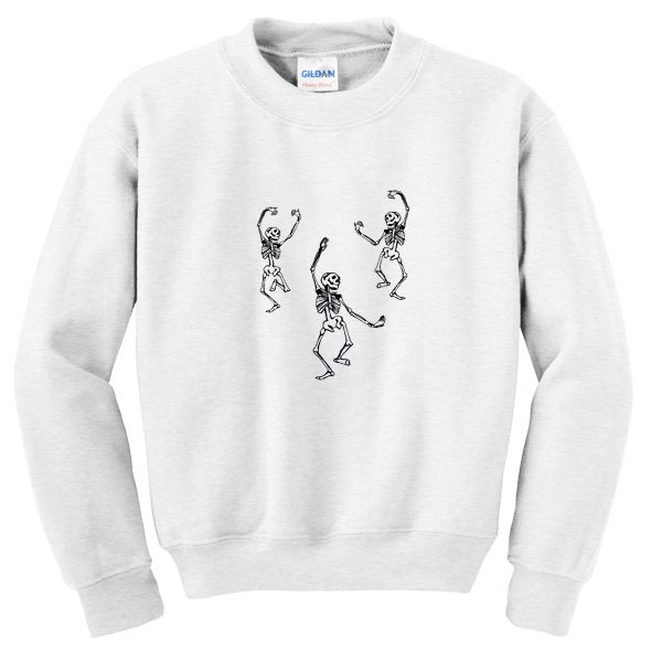 dancing skeleton trio sweatshirt