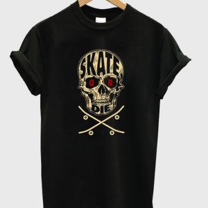 skate die skull t-shirt