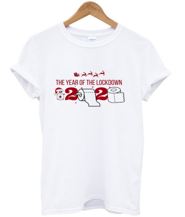 the year of lockdown 2020 christmas t-shirt