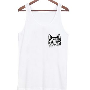 cat pocket tank top