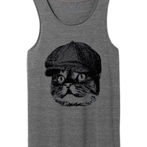 hat cat tank top