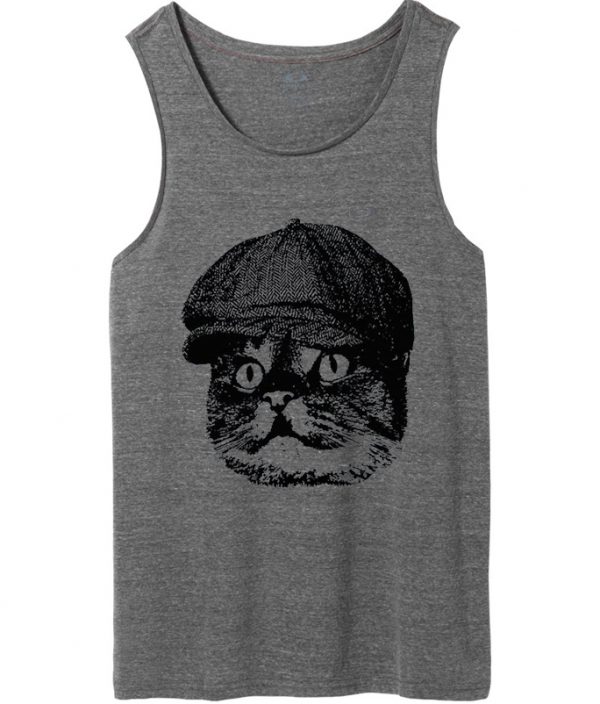 hat cat tank top