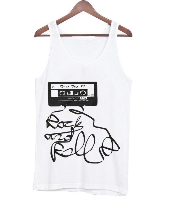 rock and roll casette tank top