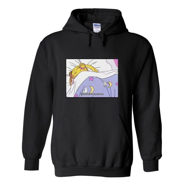 sailor moon stay in bed hoodie