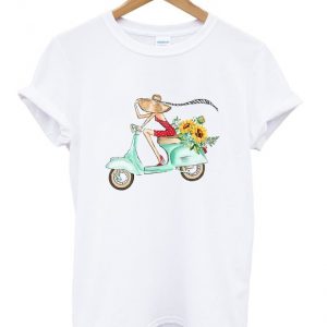 girl on vespa t-shirt