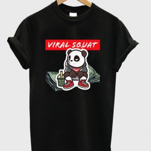 panda viral squat t-shirt