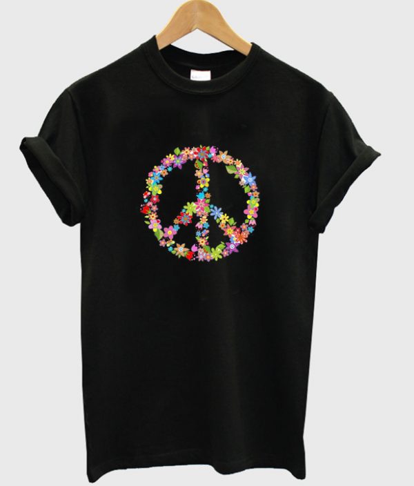 peace sign flower t-shirt