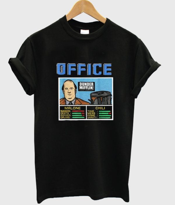 THE OFFICE JAM KEVIN AND CHILI THE OFFICE MALONE AND CHILI T-SHIRT