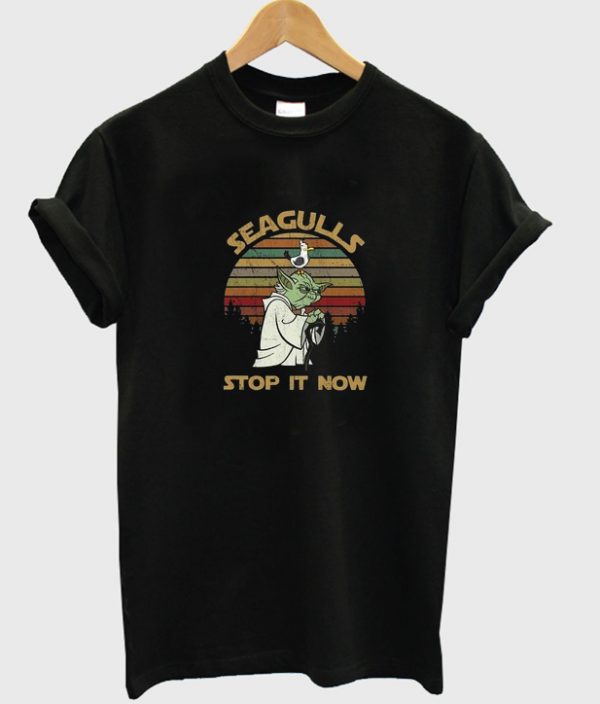 VINTAGE SEAGULL STOP IT NOW T-SHIRT