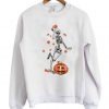 Dancing Skeleton Pumpkin Halloween Sweatshirt