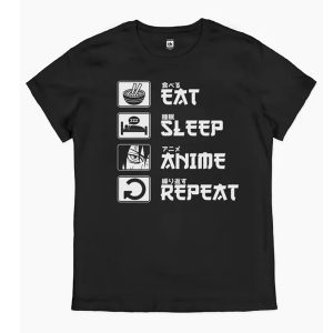 Eat Sleep Anime Repeat T-shirt