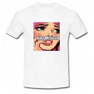 Pop Art Girl Crying Lightning T-Shirt