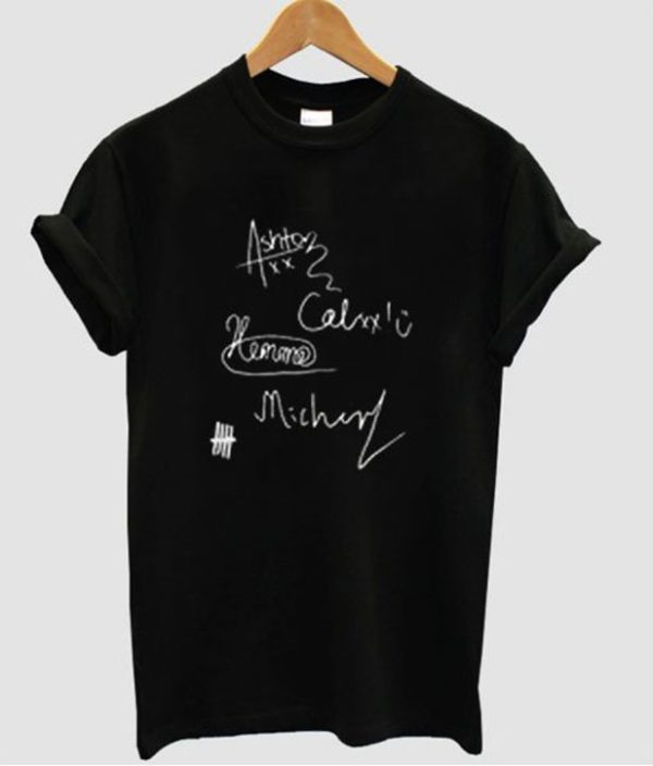 5 Seconds of Summer Signatures T-shirt