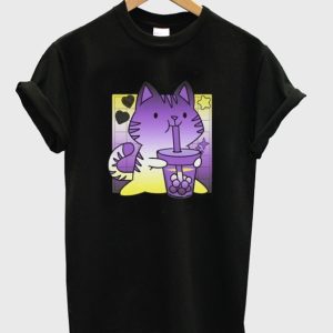 Kawaii Nonbinary Cat T-shirt