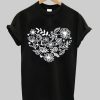 Flower heart tshirt