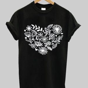 Flower heart tshirt