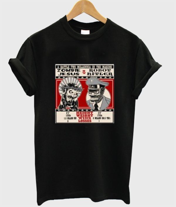 Zombie Jesus VS Robot Hitler T Shirt