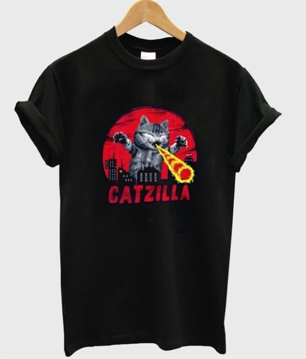 Catzilla Godzilla Parody T Shirt