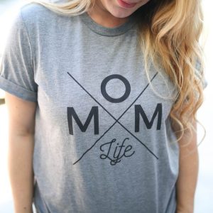 Mom Life Gray t-shrt YNT