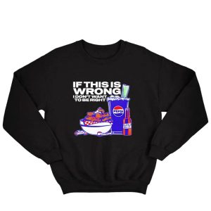 Josh Allen 17 If this is Wrong I don't want to be Right Sweatshirt thd