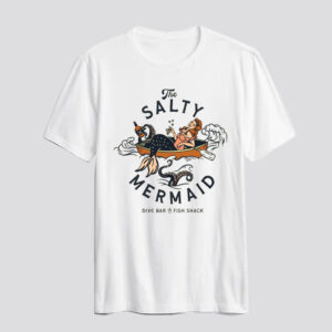 The Salty Mermaid Dive Bar & Fish Shack Retro T Shirt SN