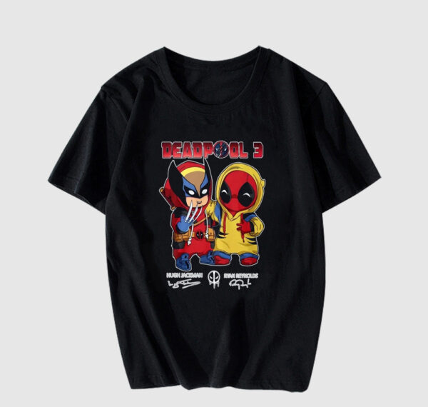 Cute Deadpool & Wolverine Dress Up T Shirt